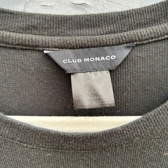 Club Monaco Ribbed Long Sleeved Tee, Large - Picture 6 of 7